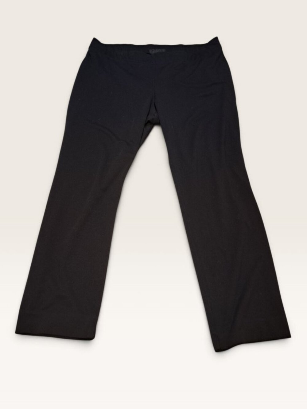 Lane Bryant 18/20 Regular Black Stretch Ponte Knit Pull On Pants Career Vent
